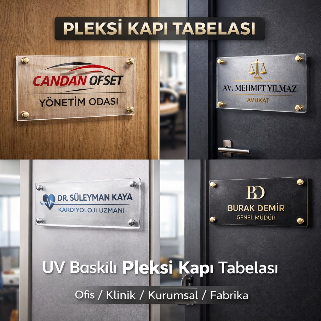 Pleksi Kapı Tabelası