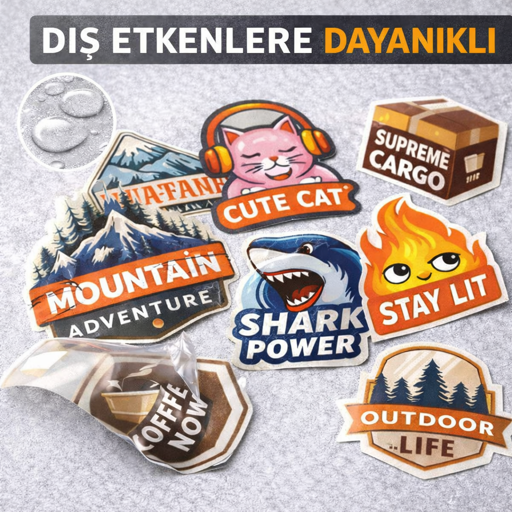 Laminasyonlu Sticker