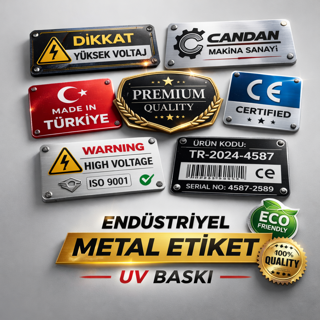 Endüstriyel Metal Etiket UV Baskı